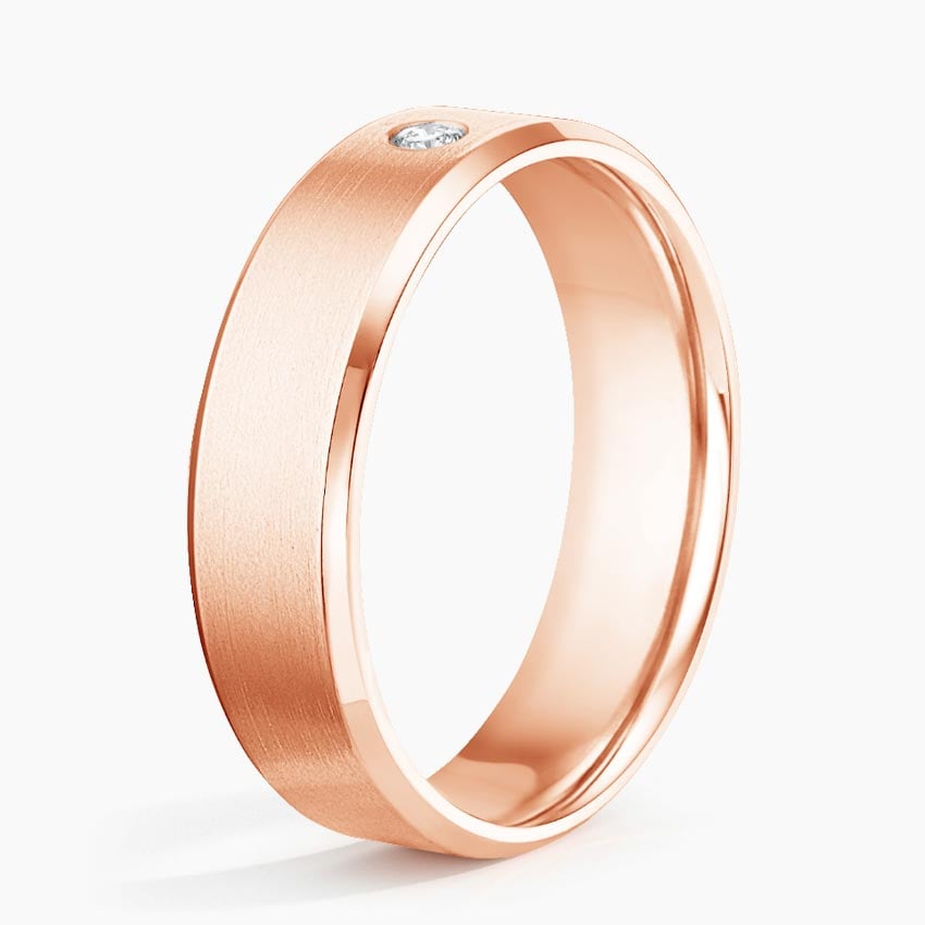 6.0 mm Flush-Set Moissanite Matte Men’s Wedding Band