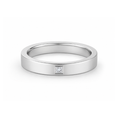 Flush Setting Princess-Cut Moissanite Men’s Wedding Band-6.0 mm