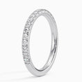 French Pavé Round Moissanite Three-Quarter Eternity Wedding Band-2.0 mm