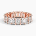Full Eternity Emerald Cut Moissanite Wedding Band- 5.0 mm