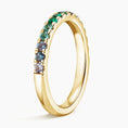 Garden Spectrum Half Eternity Gemstone Wedding Band-2.0 mm