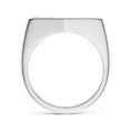 Geometric Flush-Set Moissanite Men’s Signet Ring