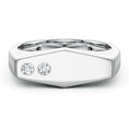 Geometric Flush-Set Moissanite Men’s Signet Ring