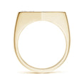 Geometric Flush-Set Moissanite Men’s Signet Ring