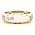 Geometric Flush-Set Moissanite Men’s Signet Ring