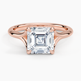 Load image into Gallery viewer, Graceful Arc Asscher Cut Moissanite Engagement Ring
