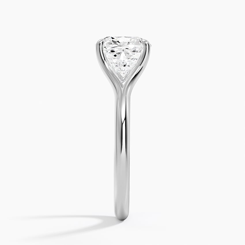 Graceful Arc Cushion Cut Moissanite Engagement Ring