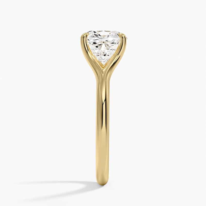 Graceful Arc Cushion Cut Moissanite Engagement Ring