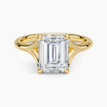 Load image into Gallery viewer, Graceful Arc Emerald Cut Moissanite Engagement Ring
