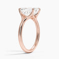 Load image into Gallery viewer, Graceful Arc Emerald Cut Moissanite Engagement Ring
