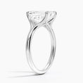 Load image into Gallery viewer, Graceful Arc Emerald Cut Moissanite Engagement Ring
