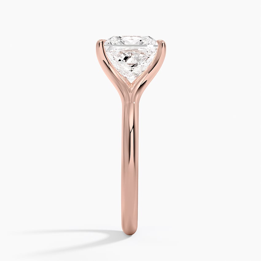 Graceful Arc Princess Cut Moissanite Engagement Ring