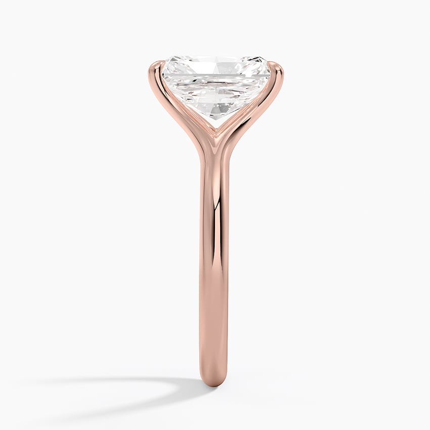 Graceful Arc Radiant Cut Moissanite Engagement Ring