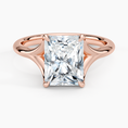 Load image into Gallery viewer, Graceful Arc Radiant Cut Moissanite Engagement Ring
