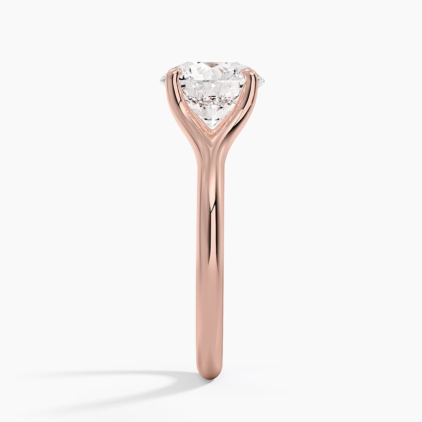 Graceful Arc Round Cut Moissanite Engagement Ring