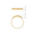 Half Eternity Citrine Seven Stone Wedding Band-2.4 mm