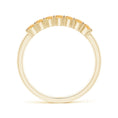 Half Eternity Citrine Seven Stone Wedding Band-2.4 mm