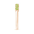 Half Eternity Peridot Seven Stone Wedding Band-2.5 mm