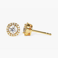 Load image into Gallery viewer, Halo Round Cut Moissanite Stud Earrings
