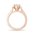Load image into Gallery viewer, Halo Oval Cut Split-Shank Moissanite Engagement Ring

