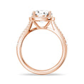 Load image into Gallery viewer, Halo Round Cut Split-Shank Moissanite Engagement Ring
