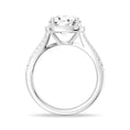 Load image into Gallery viewer, Halo Round Cut Split-Shank Moissanite Engagement Ring
