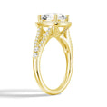 Load image into Gallery viewer, Halo Round Cut Split-Shank Moissanite Engagement Ring
