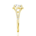 Load image into Gallery viewer, Halo Round Cut Split-Shank Moissanite Engagement Ring
