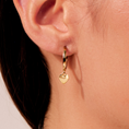 Load image into Gallery viewer, Heart Drop Huggie Hoop Earrings
