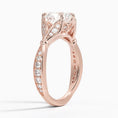 Heart Moissanite Floral Openwork Cathedral Engagement Ring