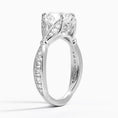Heart Moissanite Floral Openwork Cathedral Engagement Ring