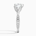 Heart Moissanite Floral Openwork Cathedral Engagement Ring
