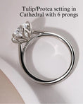 Custom Ring-6 Prong Round Cut Petal Solitaire Moissanite Engagement Ring
