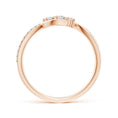 Infinity Twist Three Stone Moissanite Promise Ring