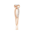 Infinity Twist Three Stone Moissanite Promise Ring
