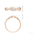 Infinity Twist Three Stone Moissanite Promise Ring
