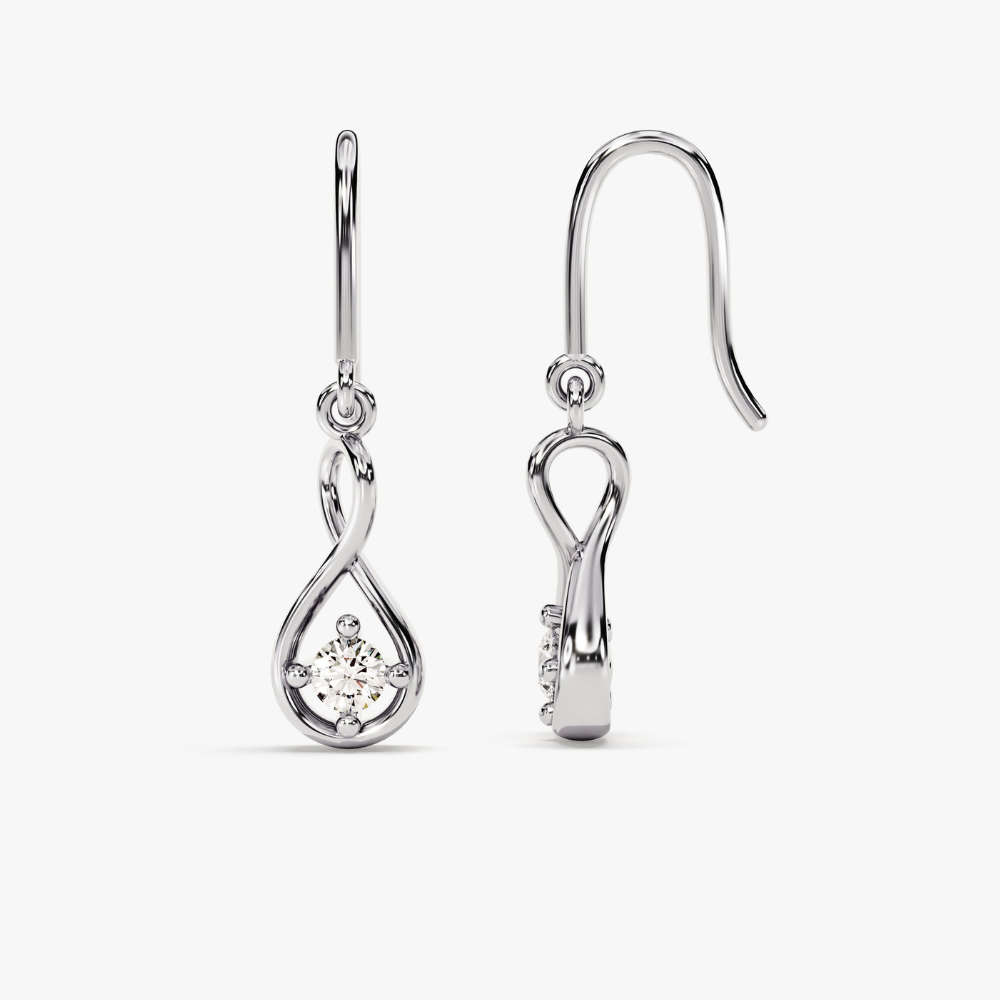 Infinity Glow Lab Grown Diamond Drop Earrings
