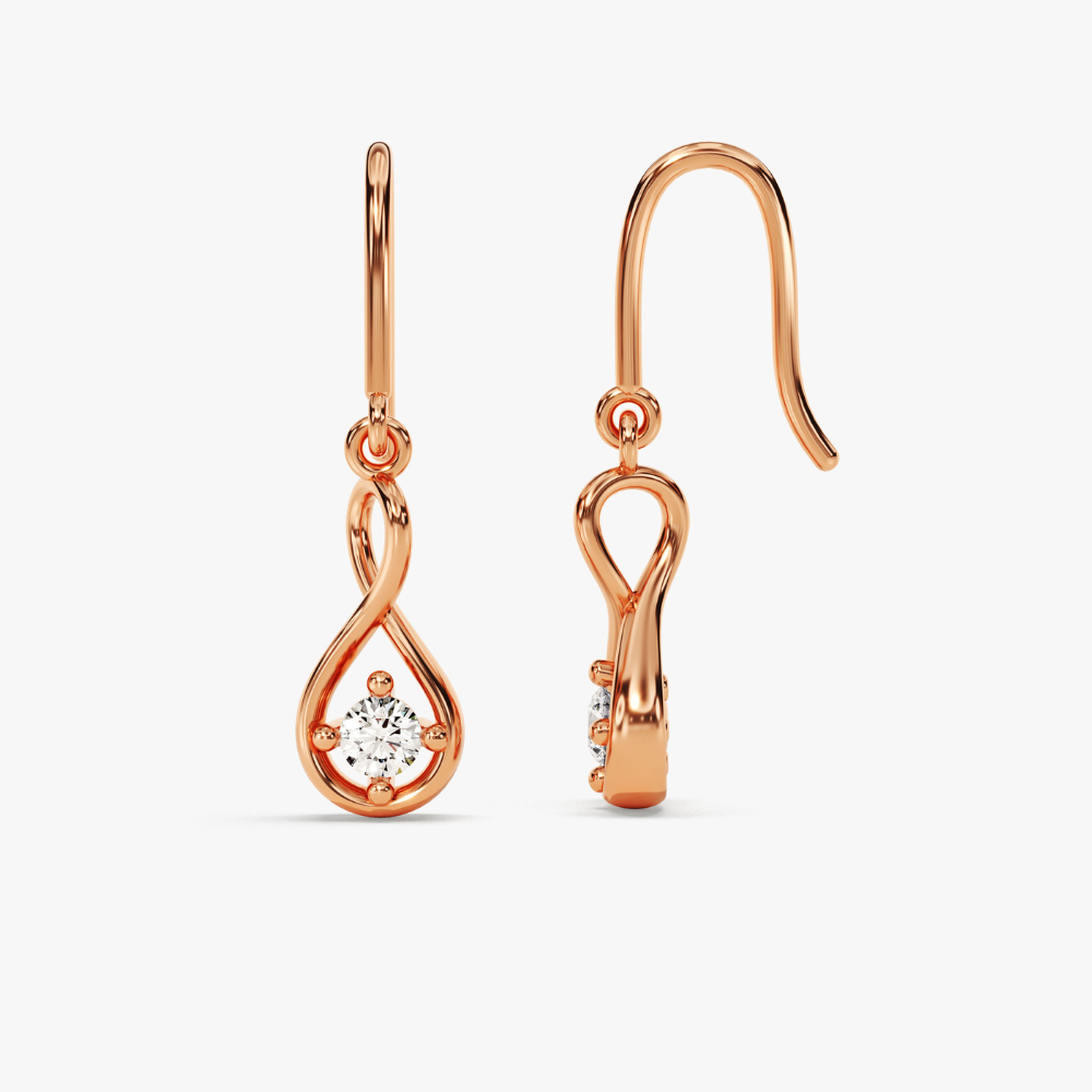 Infinity Glow Lab Grown Diamond Drop Earrings