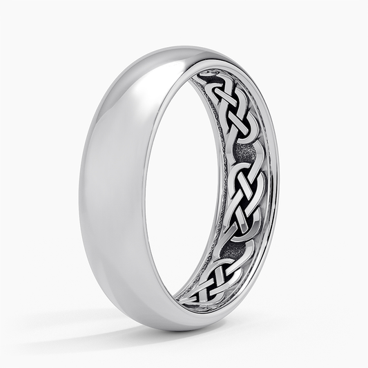 6.0 mm Interior Celtic Knot Men’s Wedding Band