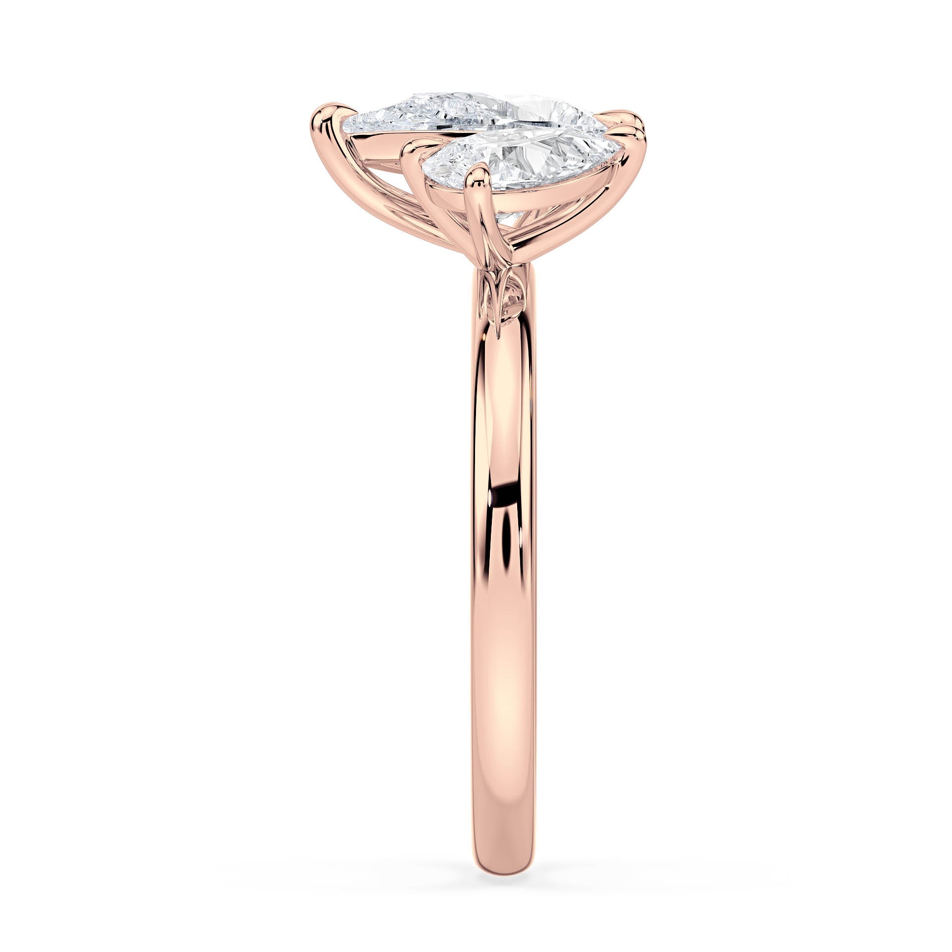 Toi et Moi Moissanite Engagement Ring