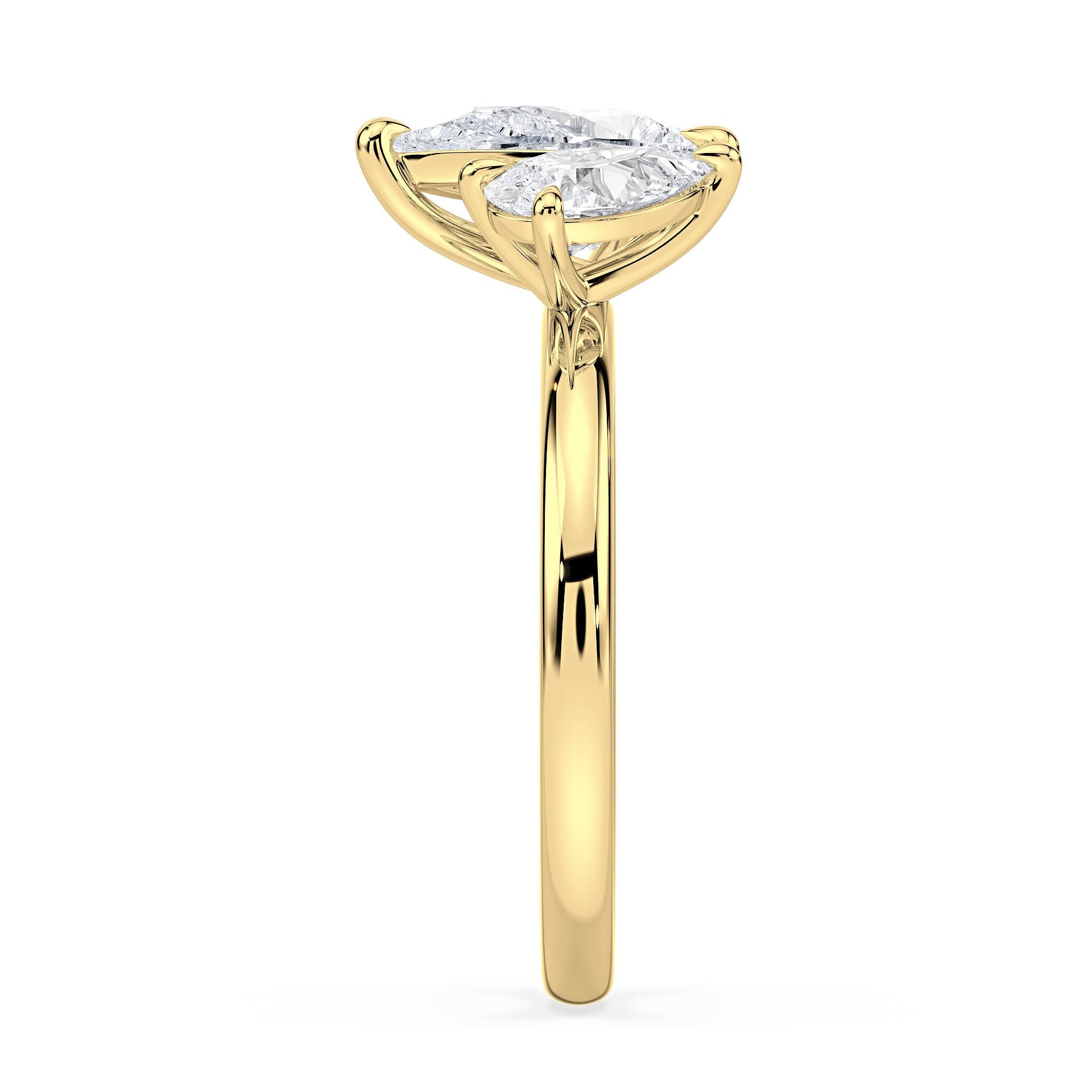 Toi et Moi Moissanite Engagement Ring