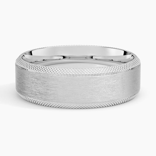 6.0 mm Knurled Edge Matte Men’s Wedding Band