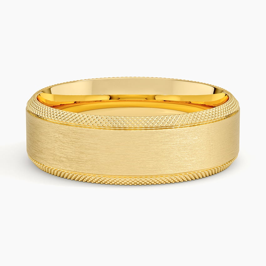 6.0 mm Knurled Edge Matte Men’s Wedding Band