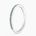 Lab Alexandrite Pavé Three-Quarter Coverage Wedding Band - 1.4 mm