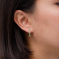 Lab-Grown Emerald and Moissanite Inside–Out Hoop Earrings