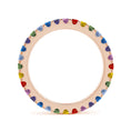 Lab-Grown Multi-Coloured Gemstone Eternity Wedding Band - 2.0 mm