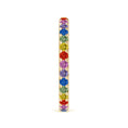 Lab-Grown Multi-Coloured Gemstone Eternity Wedding Band - 2.0 mm