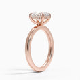 Linea Oval Cut with Hidden Halo Moissanite Engagement Ring