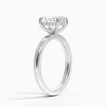 Linea Oval Cut with Hidden Halo Moissanite Engagement Ring