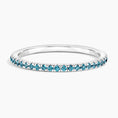 London Blue Topaz Three-Quarter Coverage Wedding Band - 1.4 mm